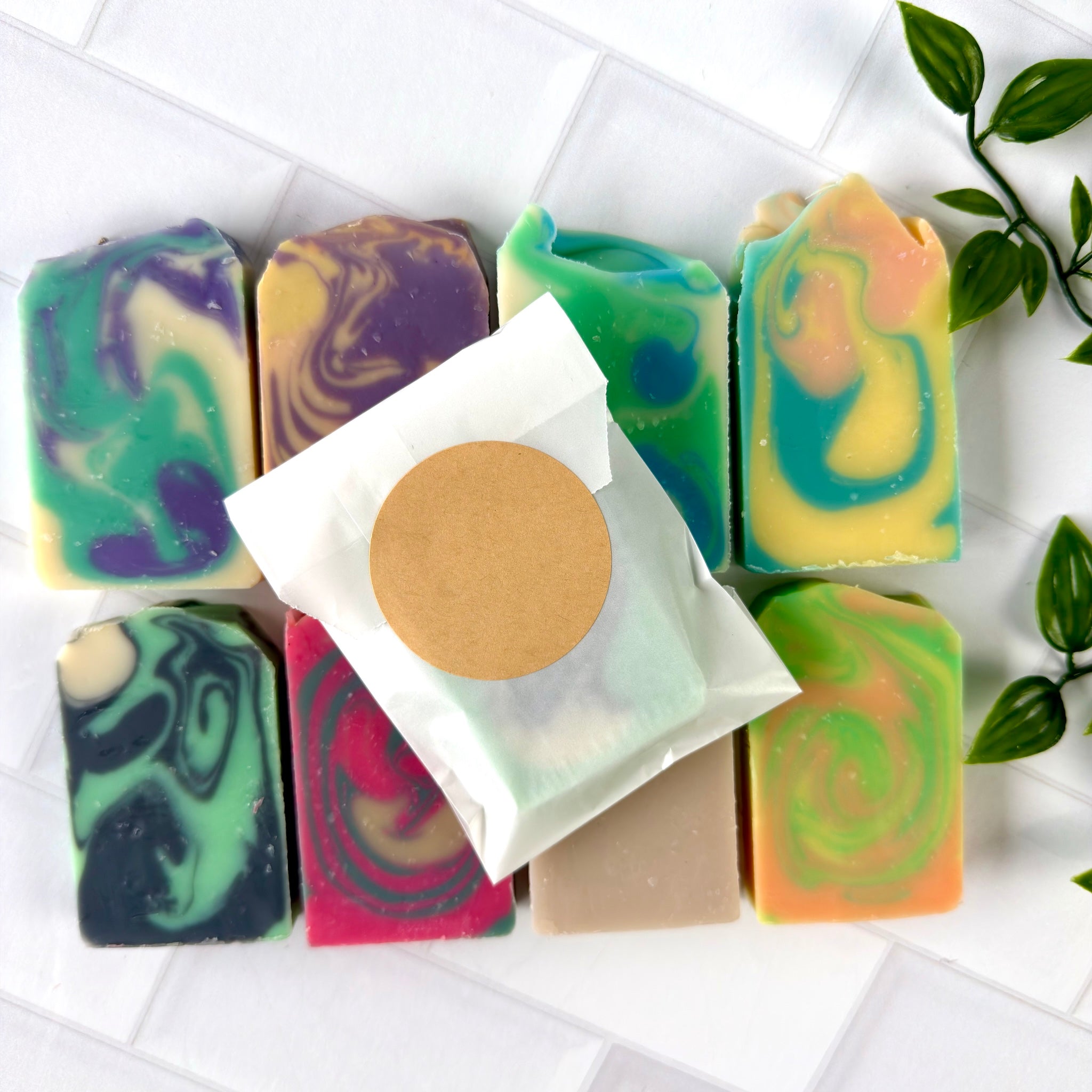 Mini Soap Favors - 6 Bars Wrapped & Stickered