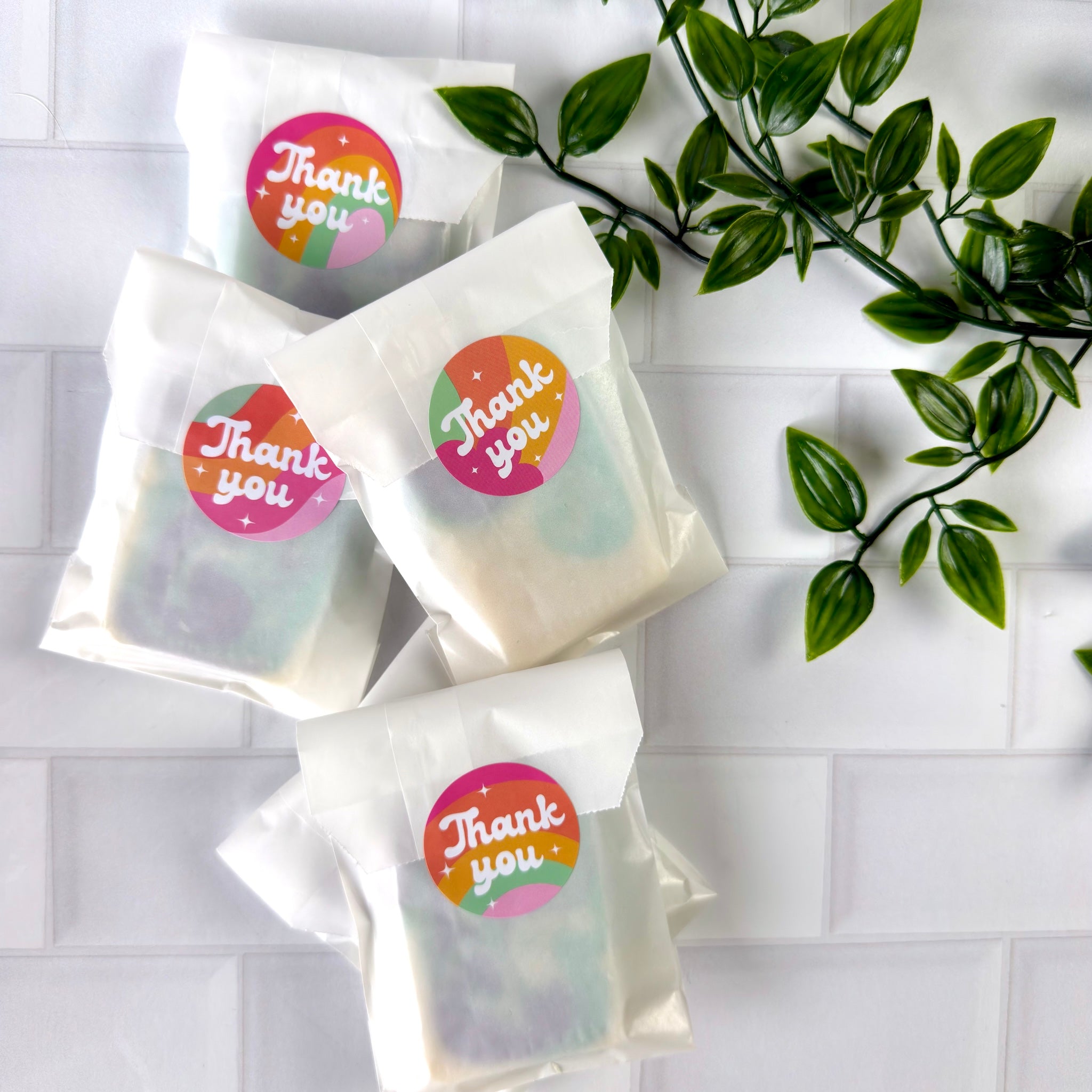 Mini Soap Favors - 6 Bars Wrapped & Stickered